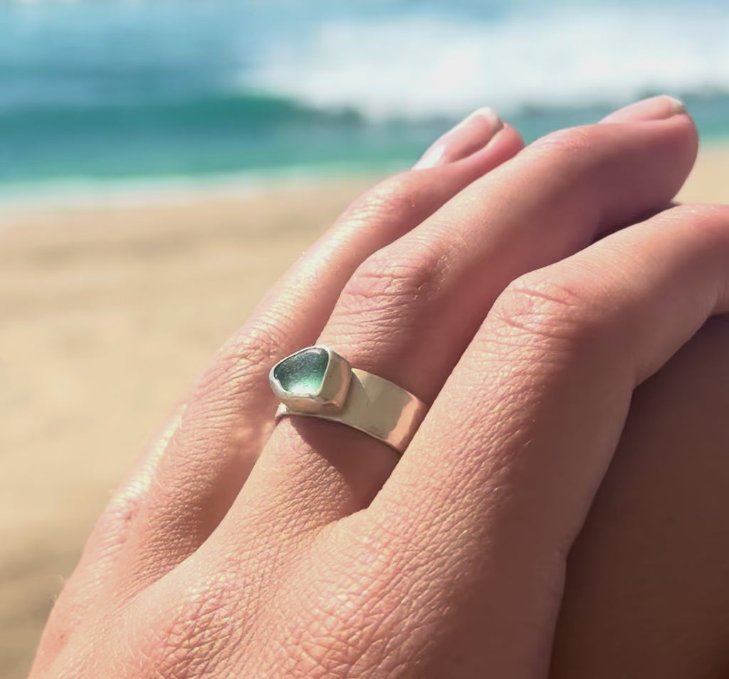 The Cove Ring, Seafoam - Size 8